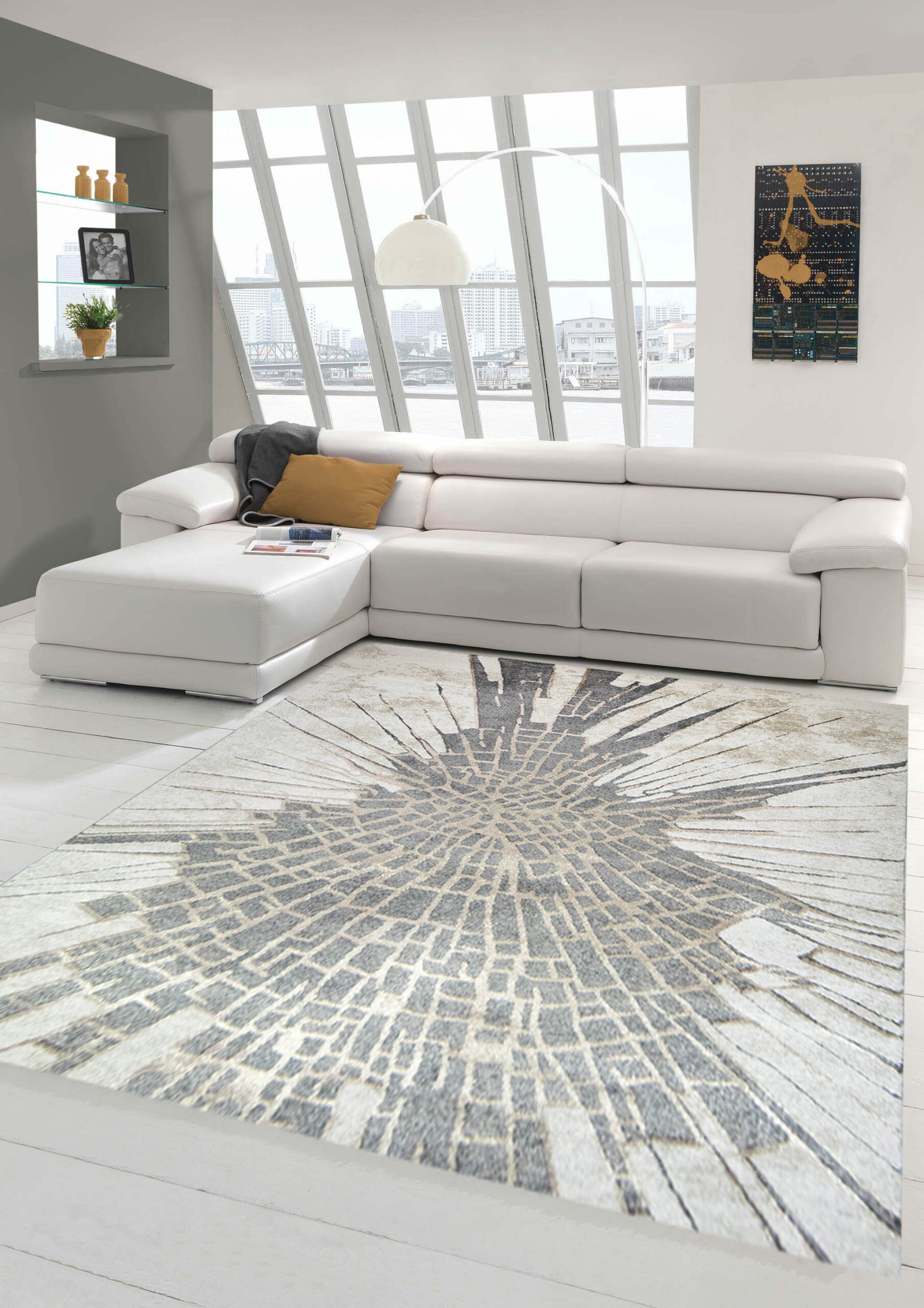 Moderner Designerteppich Mit Marmor Desing | Teppich-Traum inside Moderne Wohnzimmer Teppiche